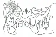 i am enough henna  sternum tatoo tattoo design idea