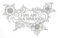 i am enough henna  sternum tatoo tattoo design idea