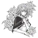 code geass,flowers, tattoo design idea