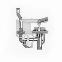 Incorporate plumbing tools like wrenches and pipes into a minimalist design tattoo design idea