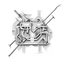 Incorporate plumbing tools like wrenches and pipes into a minimalist design tattoo design idea