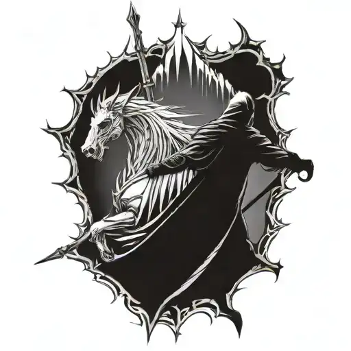 Nazgul and Sauron tattoo design idea