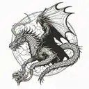 Nazgul and the dragon tattoo design idea