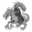 Nazgul and the dragon tattoo design idea