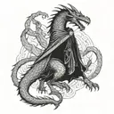 Nazgul and the dragon tattoo design idea