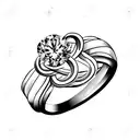 wedding ring tattoo design idea