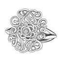 wedding ring tattoo design idea