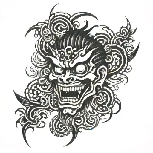 evil dark motif  tattoo design idea
