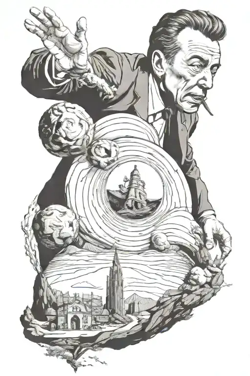 albert Camus myth of sisyphus tattoo design idea