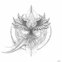 phoenix rising from the ashes tattoo design idea