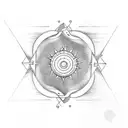 wheat sun sea aquarius tattoo design idea