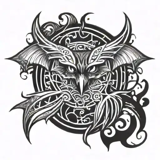 bat vampire raven sexy tattoo design idea