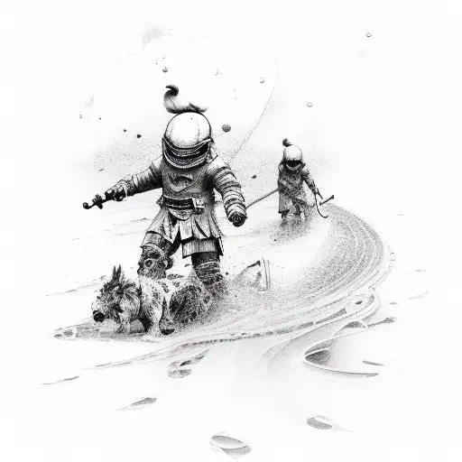 dad and son tattoo design idea