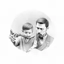 dad and son tattoo design idea