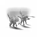 dad and son tattoo design idea