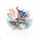 dad and son tattoo design idea