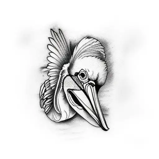 pelican tattoo design idea