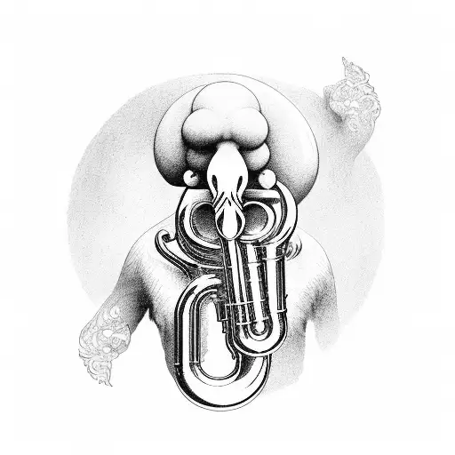 dodo avec tuba, un plongeur bouteille a côté, qui tient une seringue tattoo design idea