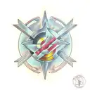 Combine elements from 1984 book and interstellar movie tattoo design idea