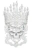 dead kings crown tattoo design idea