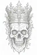 dead kings crown tattoo design idea