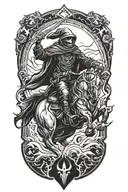 reaper riding tattoo design idea
