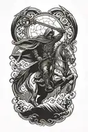 reaper riding tattoo design idea