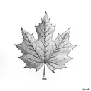 Maple Leaf tattoo design idea