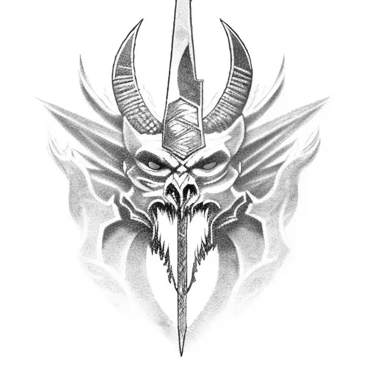 A dynamic and fierce depiction of Kratos wielding the Blades of Chaos in battle against a mythical creature tattoo design idea