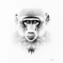 baboon skate tattoo design idea