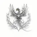 phoenix with scorpio tattoo design idea