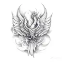 phoenix with scorpio tattoo design idea