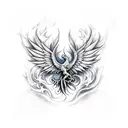 phoenix with scorpio tattoo design idea