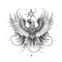 phoenix with scorpio constellation tattoo design idea