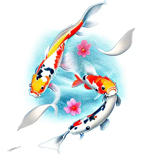 Koi Fish tattoo design idea