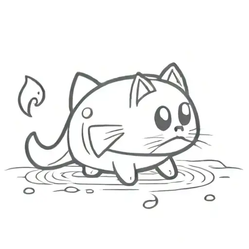 guppy the dead cat from the binding of isaac tattoo design idea