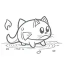 guppy the dead cat from the binding of isaac tattoo design idea