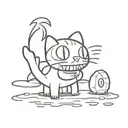 guppy the dead cat from the binding of isaac tattoo design idea