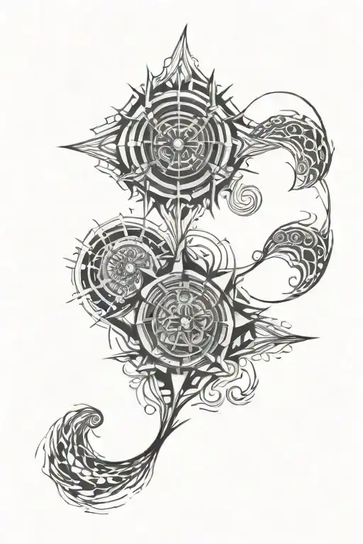 vibration frequency 3,6,9 tattoo design idea