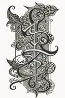 Arabic calligraphy spelling tattoo design idea