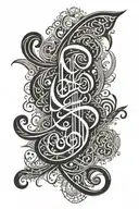Arabic calligraphy spelling tattoo design idea