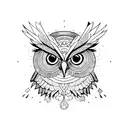 3 eyed Owl tattoo design idea