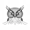 3 eyed Owl tattoo design idea