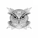 3 eyed Owl tattoo design idea