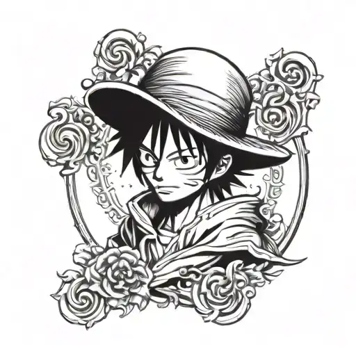 Monkey D Luffy tattoo design idea