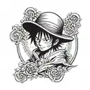 Monkey D Luffy tattoo design idea