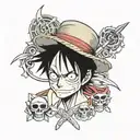Monkey D Luffy tattoo design idea
