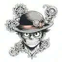 Monkey D Luffy tattoo design idea