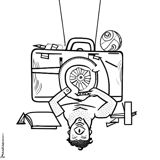 A silhouette of a traveler reading a book in front of a stunning Indian temple tattoo design idea