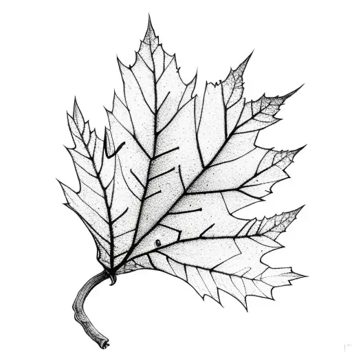 autumn leaves tattoo design idea